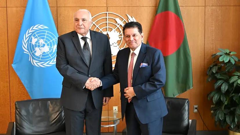 M. Attaf s'entretient avec le Président de l'Assemblée Générale des Nations Unies